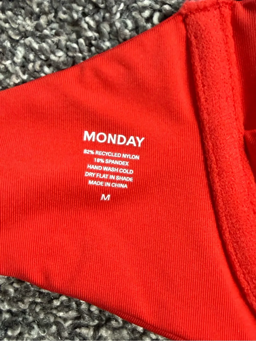Monday Swimwear Cala Roja Bikini Top Chili Pepper Red size medium